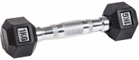 гантель гексагональная обрезиненная zso 1 кг