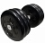 гантель неразборная mb barbell с вращающейся хромированной ручкой 31 кг. черная